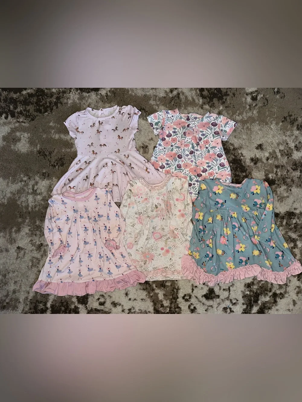 Magnetic Me Pink, Blue & Cream Floral and Animal Print Dress Set